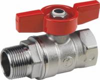 Кран шаровой Gekon 1 1/4", ВР-НР, красн. бабочка, хром